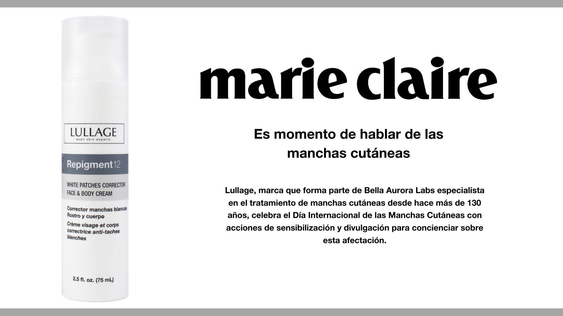 Marie Claire México habla de Repigment y de las manchas blancas