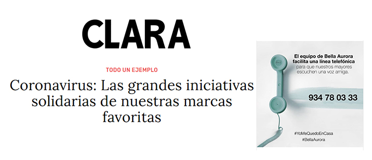 “Una iniciativa preciosa”, revista Clara.