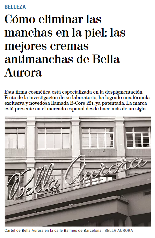 Bella Aurora, la marca de cosmética antimanchas favorita de El Mundo