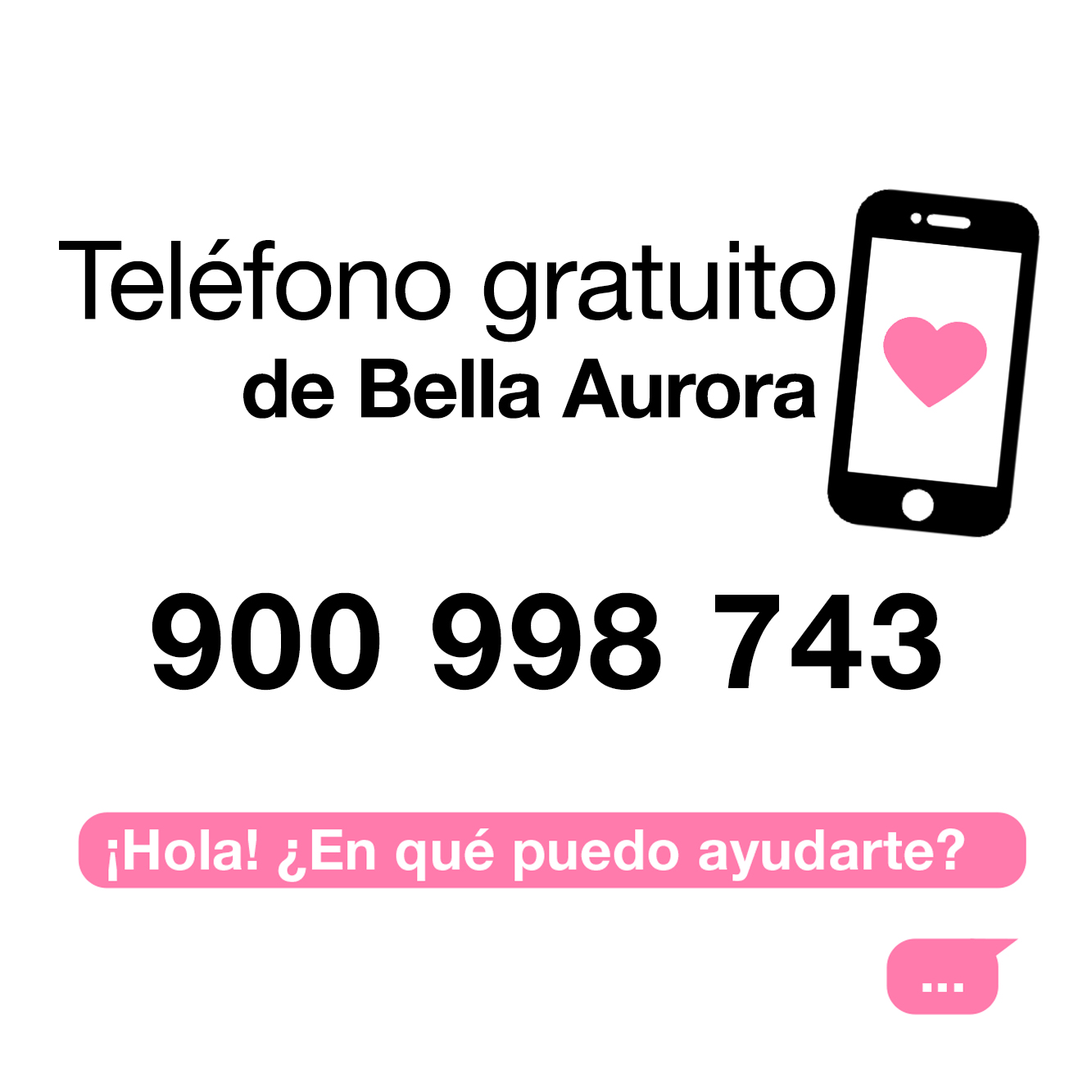 Nuevo servicio de asesoramiento telefónico gratuito de Bella Aurora