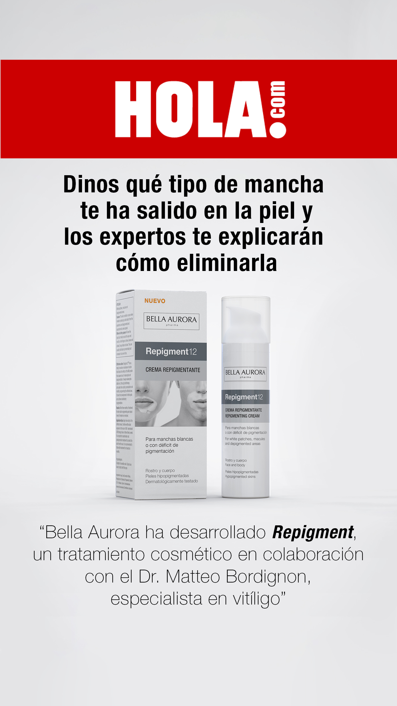 Repigment es la solución a las manchas blancas y HOLA se hace eco