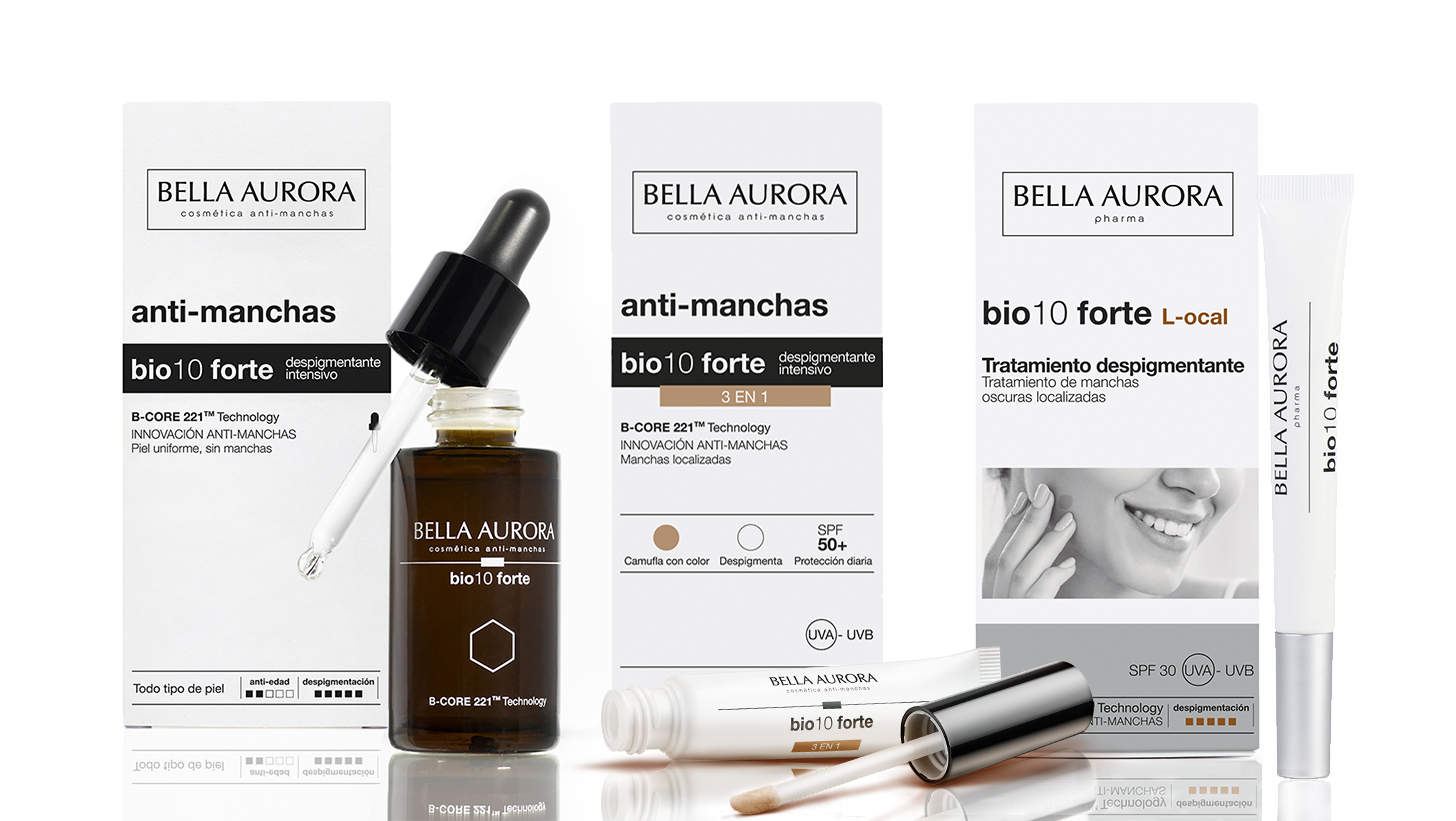 Crece la línea bio10 forte de Bella Aurora: 3 innovadores tratamientos para las manchas oscuras